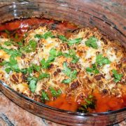 Berenjenas rellenas de CARNE Y QUESO