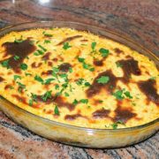 Gratinado de patatas con acelgas