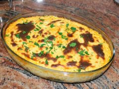 Gratinado de patatas con acelgas