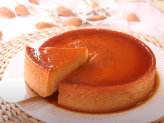 Flan de turrón sin hornear