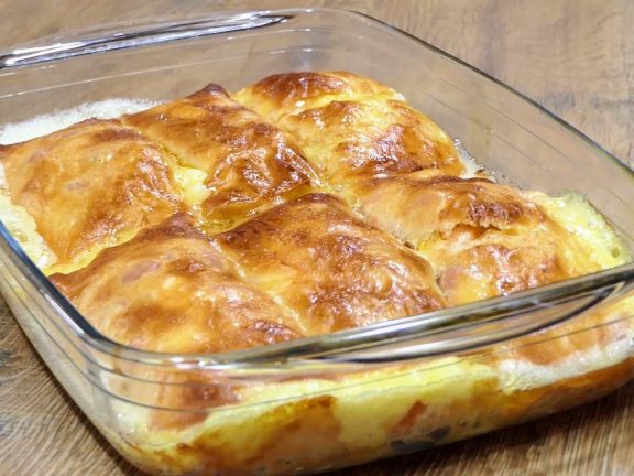 Desayuno crujiente de masa filo