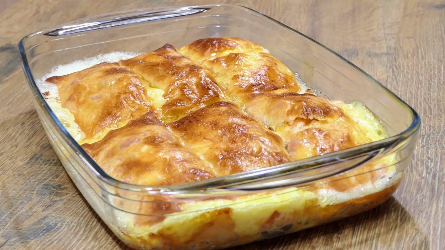 Desayuno crujiente de masa filo