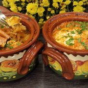 Longaniza de cerdo con huevo y verduras