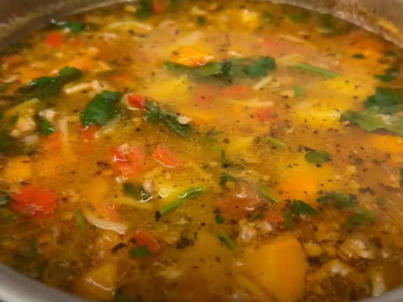 Sopa de carne y verduras